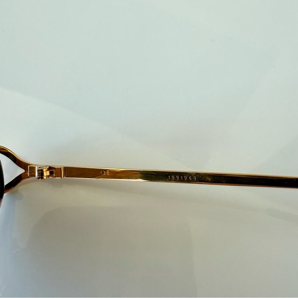 CARTIER Oval Rimless Sunglasses Brown  Gold Frame Authentic Vintage - Picture 4 of 10